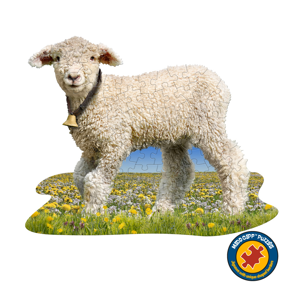 I AM 動物拼圖, 我是小綿羊, 100 系列 | 極限逼真動物、不規則切邊、適合多人挑戰