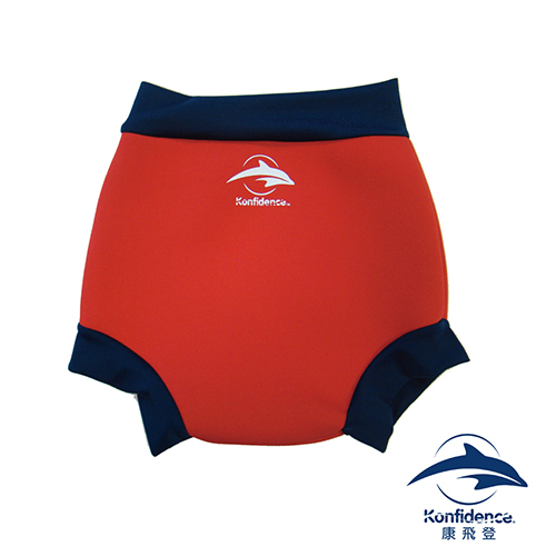 嬰兒游泳尿布褲(加強防漏層) 紅/海軍藍 | 英國嬰幼兒功能泳裝領導品牌