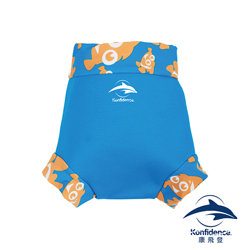 嬰兒游泳尿布褲(加強防漏層) 水藍/小丑魚 | 英國嬰幼兒功能泳裝領導品牌