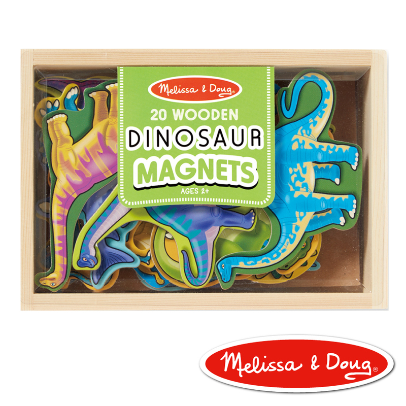 恐龍造型木質磁鐵貼