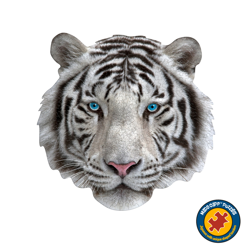 【10-99歲激盪腦🧠】I AM 動物拼圖, 我是白老虎, 300 系列 | 極限逼真動物、輕巧好攜帶