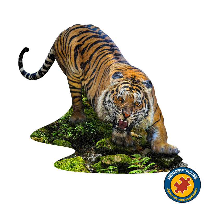 【12-99歲挑戰🧠】I AM 動物拼圖, 我是老虎, 1000 系列 | 極限逼真動物、完成品超巨大、高挑戰性