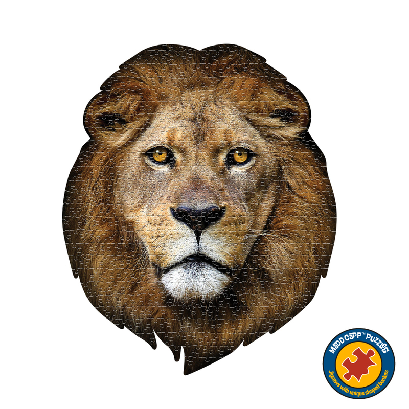 【12-99歲挑戰🧠】I AM 動物拼圖, 我是獅子, 550 系列 | 極限逼真動物、驚嘆大尺寸、難度等同1000片