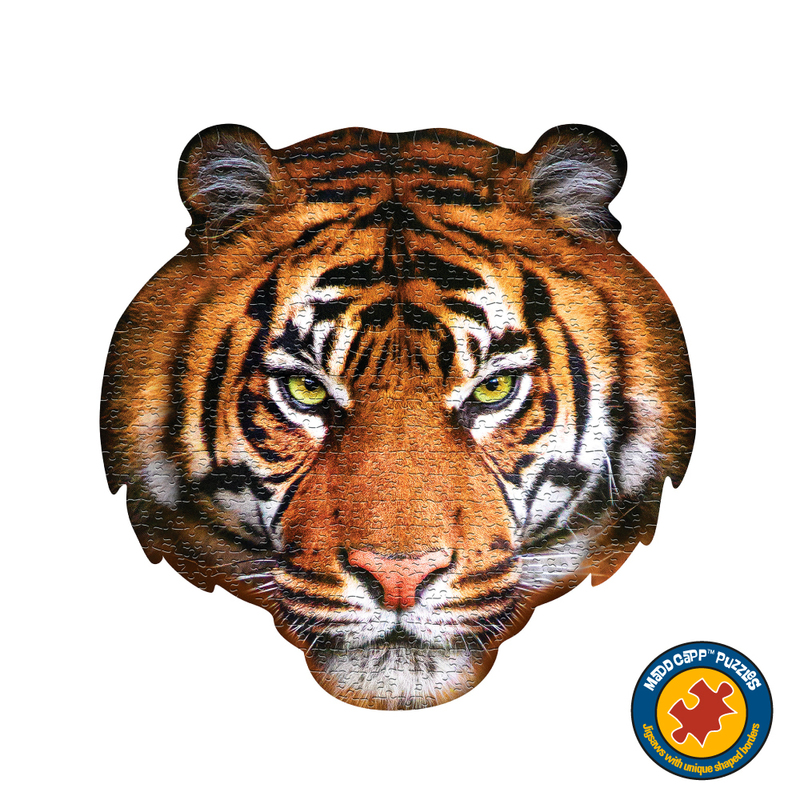 【12-99歲挑戰🧠】I AM 動物拼圖, 我是老虎, 550 系列 | 極限逼真動物、驚嘆大尺寸、難度等同1000片