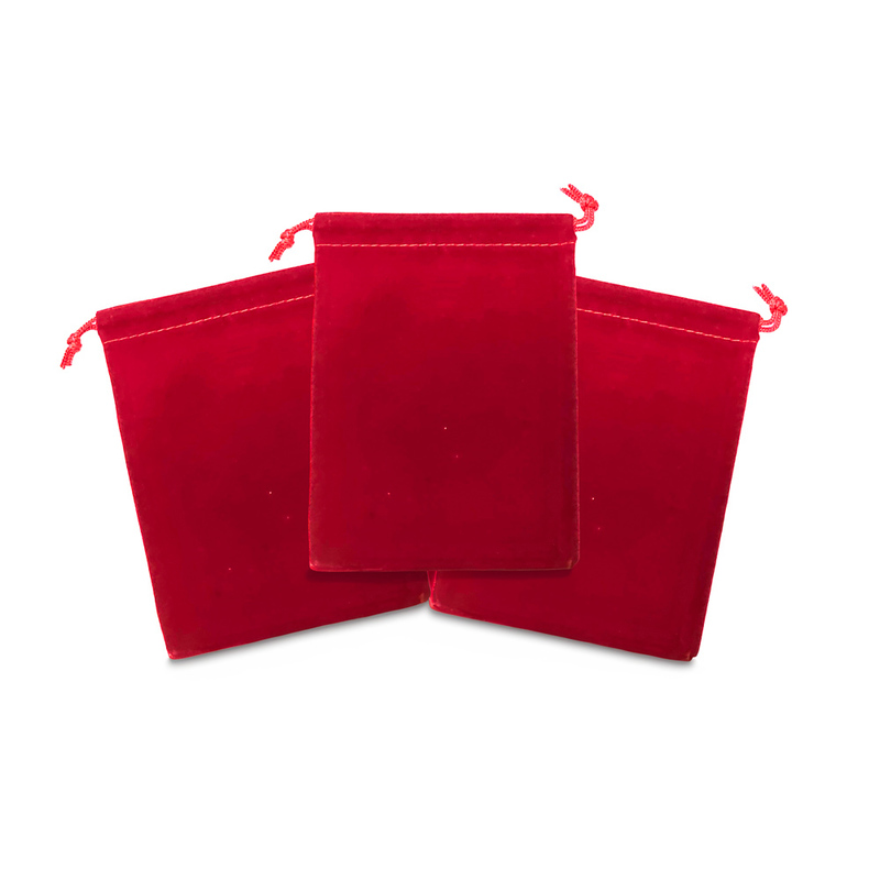 【🎁派對小禮物必備】10入-紅色絨布束口袋, 10x14 cm (10入)