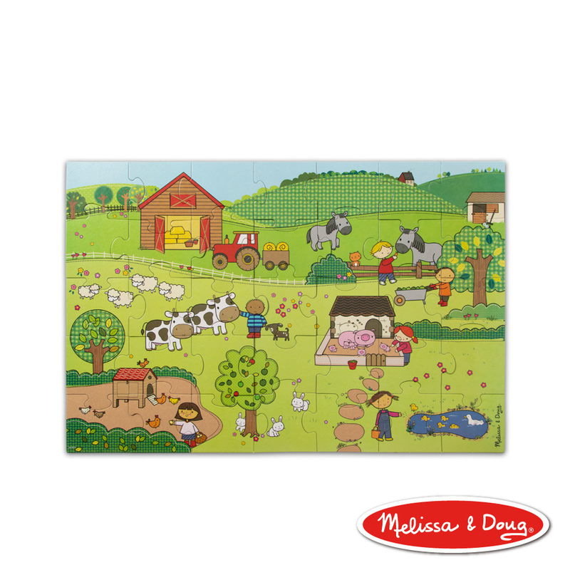 【⏰ 限時加碼📉 售完不補】Natural Play 大型地板拼圖, 童趣農場, 35片｜大豆油墨、環保無毒